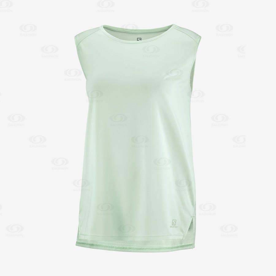 Camiseta Salomon OUTLINE SUMMER Mujer Verdes | MX-L1830