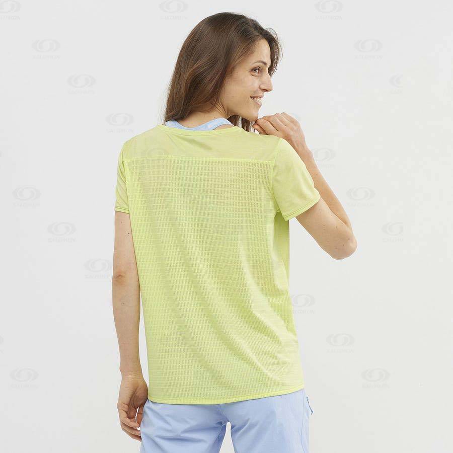 Camiseta Salomon OUTLINE SUMMER Mujer Verde Menta | MX-N2254