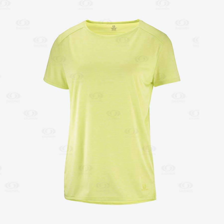 Camiseta Salomon OUTLINE SUMMER Mujer Verde Menta | MX-N2254