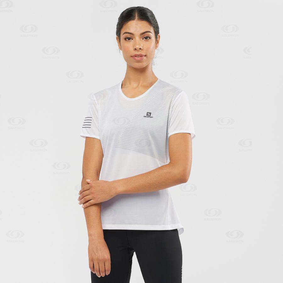 Camiseta Salomon SENSE Mujer Blancos | MX-S2297