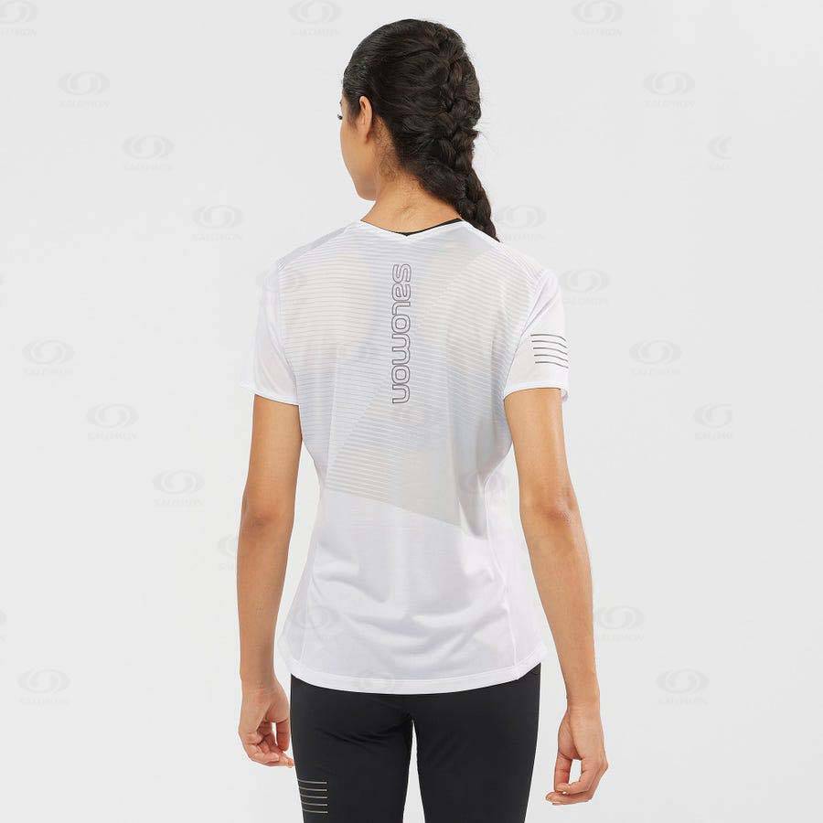 Camiseta Salomon SENSE Mujer Blancos | MX-S2297