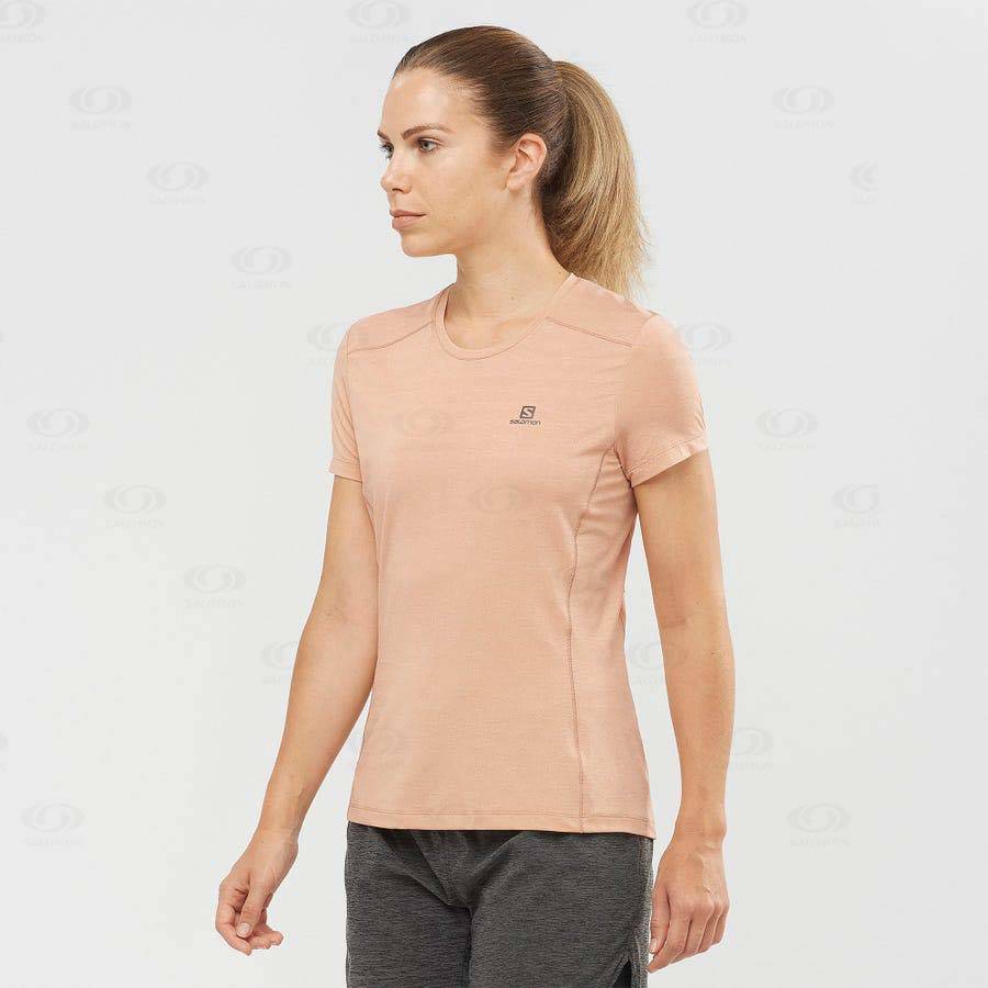 Camiseta Salomon XA TEE W Mujer Rosas | MX-O2160