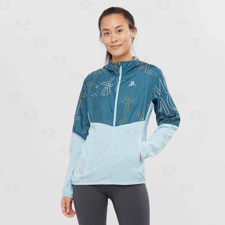 Chaqueta Softshell Salomon Chaquetas AGILE WIND Mujer Verdes | MX-L2250