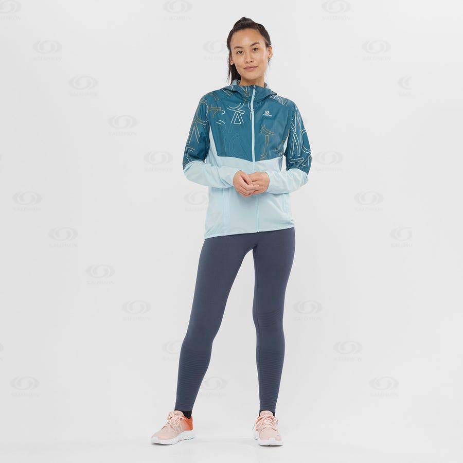 Chaqueta Softshell Salomon Chaquetas AGILE WIND Mujer Verdes | MX-L2250