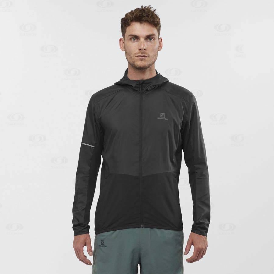 Chaqueta Softshell Salomon Chaquetas AGILE WIND Hombre Negros | MX-O2055