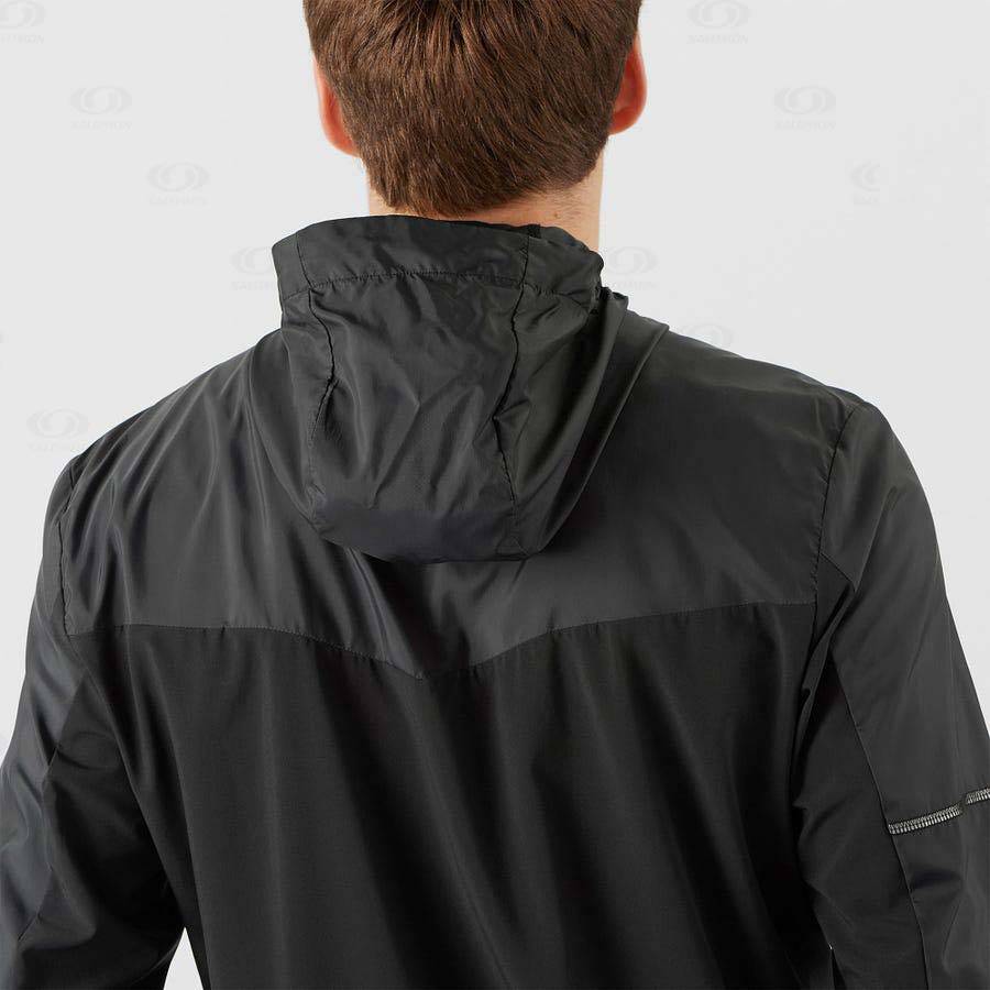 Chaqueta Softshell Salomon Chaquetas AGILE WIND Hombre Negros | MX-O2055