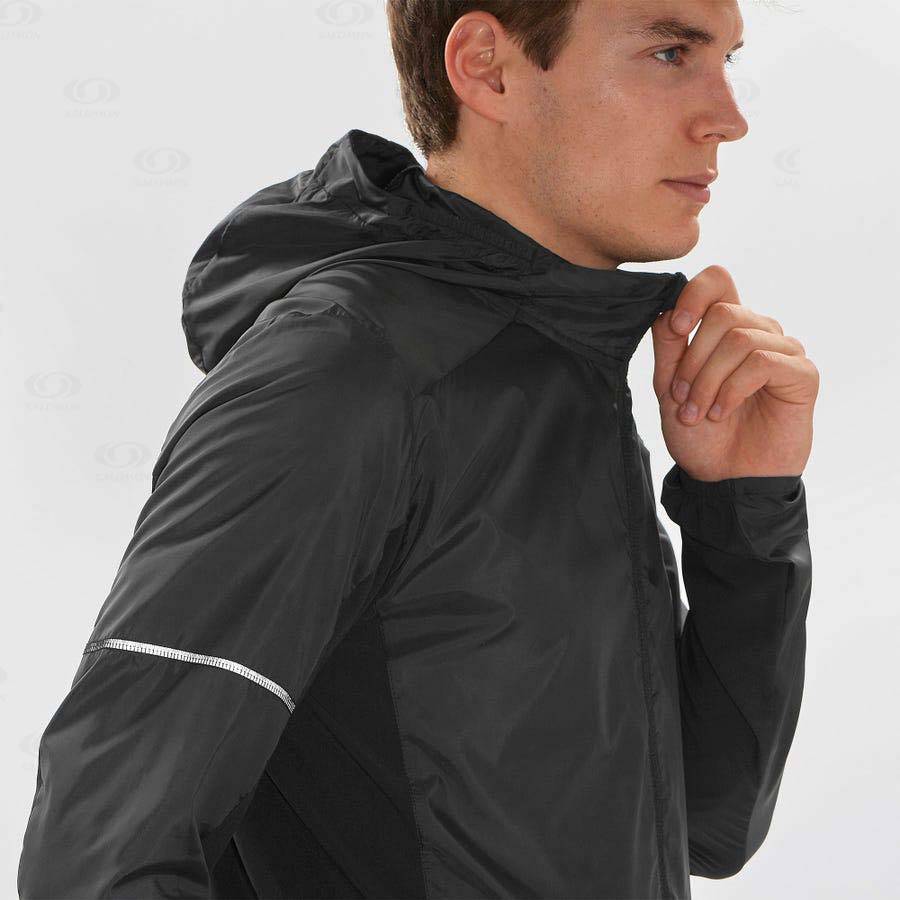 Chaqueta Softshell Salomon Chaquetas AGILE WIND Hombre Negros | MX-O2055