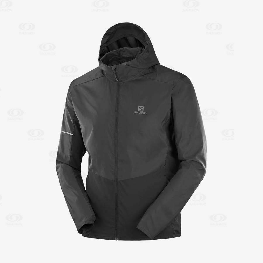 Chaqueta Softshell Salomon Chaquetas AGILE WIND Hombre Negros | MX-O2055