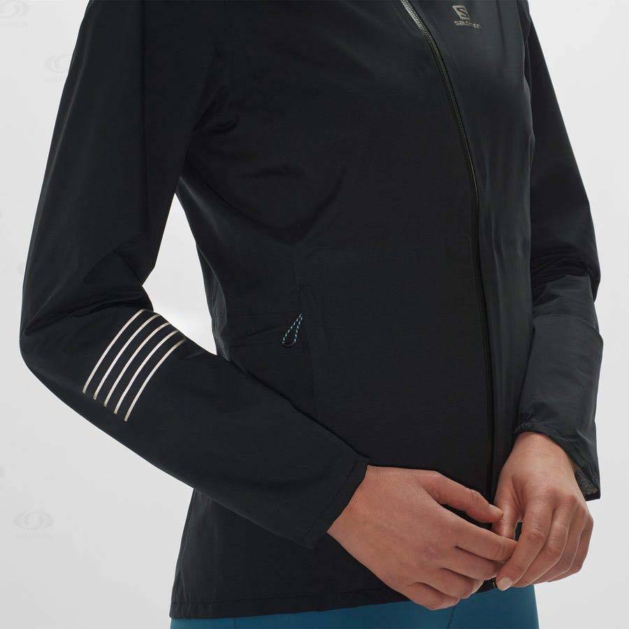 Chaqueta Softshell Salomon Chaquetas BONATTI WATERPROOF Mujer Negros Azules | MX-A1640