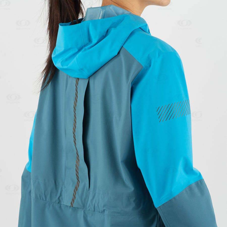 Chaqueta Softshell Salomon Chaquetas BONATTI TRAIL Mujer Azules | MX-A2046