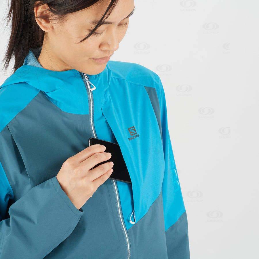 Chaqueta Softshell Salomon Chaquetas BONATTI TRAIL Mujer Azules | MX-A2046