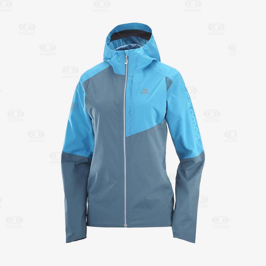 Chaqueta Softshell Salomon Chaquetas BONATTI TRAIL Mujer Azules | MX-A2046