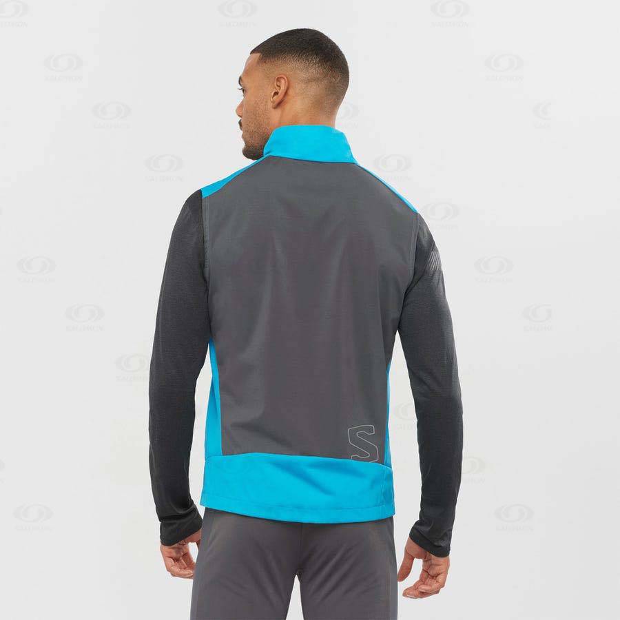 Chaqueta Softshell Salomon Chaquetas BONATTI AERO HYBRID Hombre Azules | MX-M1447