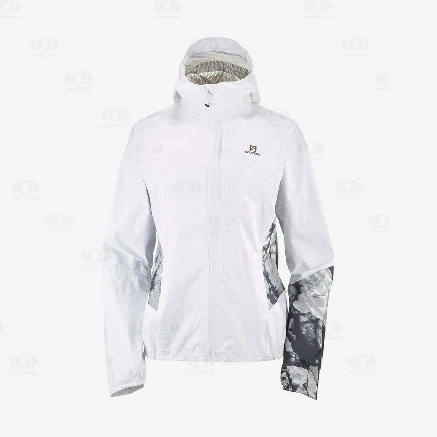 Chaqueta Softshell Salomon Chaquetas BONATTI WATERPROOF Mujer Blancos | MX-N2597