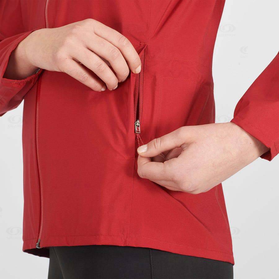 Chaqueta Softshell Salomon Chaquetas BONATTI WATERPROOF Mujer Rojos | MX-O2293