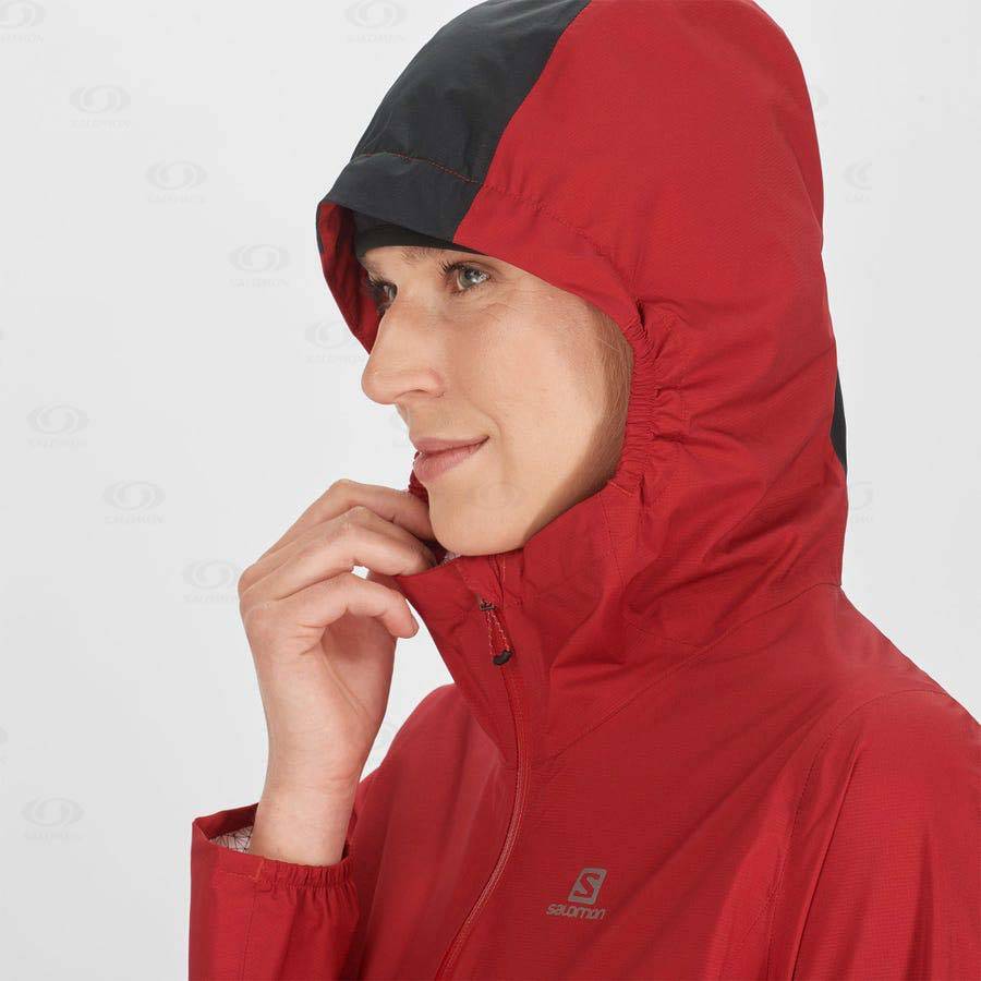 Chaqueta Softshell Salomon Chaquetas BONATTI WATERPROOF Mujer Rojos | MX-O2293