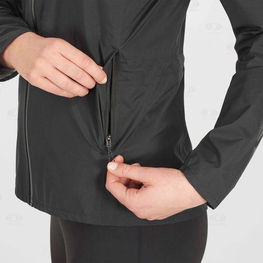 Chaqueta Softshell Salomon Chaquetas BONATTI WATERPROOF Mujer Negros | MX-O2365