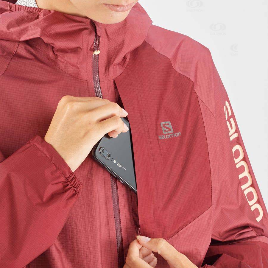 Chaqueta Softshell Salomon Chaquetas BONATTI WATERPROOF Mujer Rojos | MX-W3490