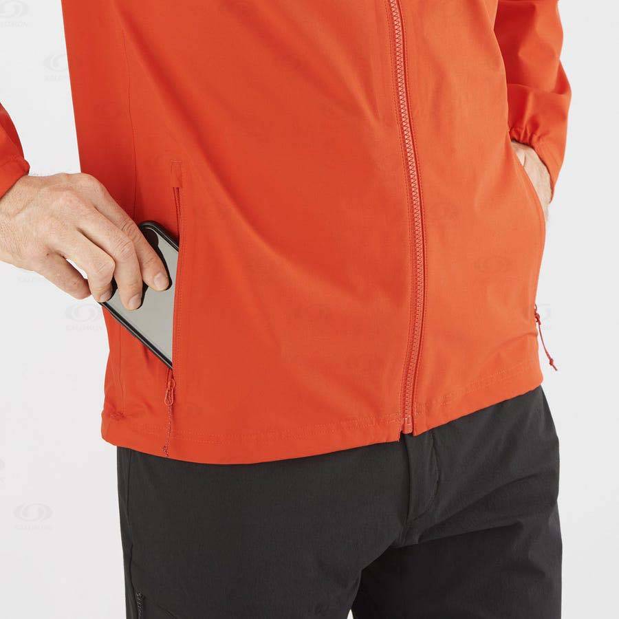 Chaqueta Softshell Salomon Chaquetas ESSENTIAL WATERPROOF 2.5L Hombre Naranjas | MX-A1619