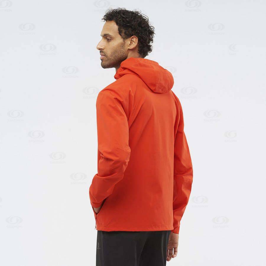 Chaqueta Softshell Salomon Chaquetas ESSENTIAL WATERPROOF 2.5L Hombre Naranjas | MX-A1619