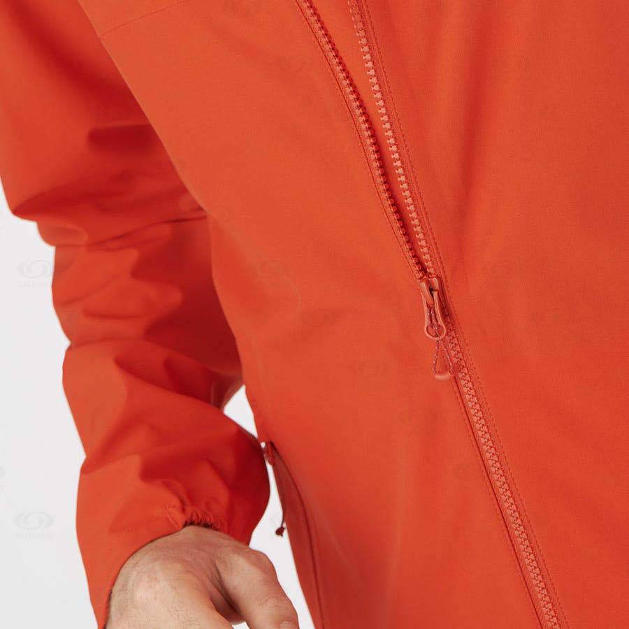 Chaqueta Softshell Salomon Chaquetas ESSENTIAL WATERPROOF 2.5L Hombre Naranjas | MX-A1619