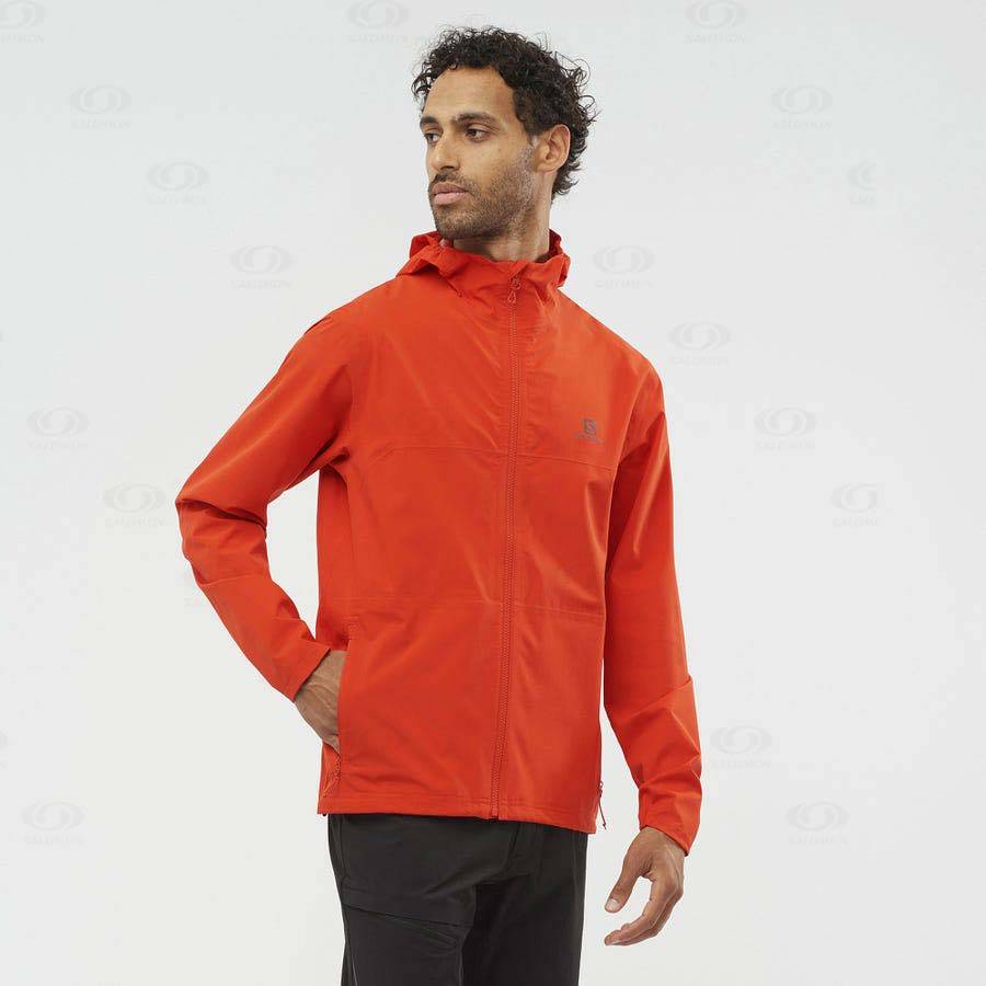 Chaqueta Softshell Salomon Chaquetas ESSENTIAL WATERPROOF 2.5L Hombre Naranjas | MX-A1619