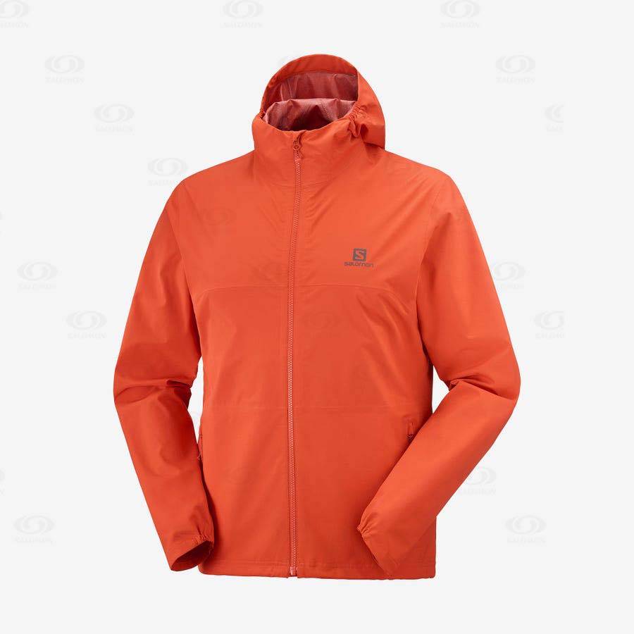 Chaqueta Softshell Salomon Chaquetas ESSENTIAL WATERPROOF 2.5L Hombre Naranjas | MX-A1619