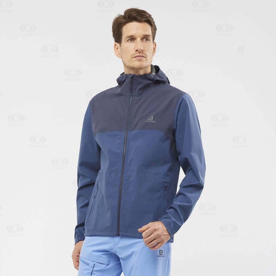 Chaqueta Softshell Salomon Chaquetas ESSENTIAL WATERPROOF 2.5L Hombre Azules | MX-L2523