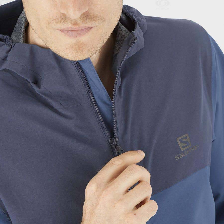 Chaqueta Softshell Salomon Chaquetas ESSENTIAL WATERPROOF 2.5L Hombre Azules | MX-L2523