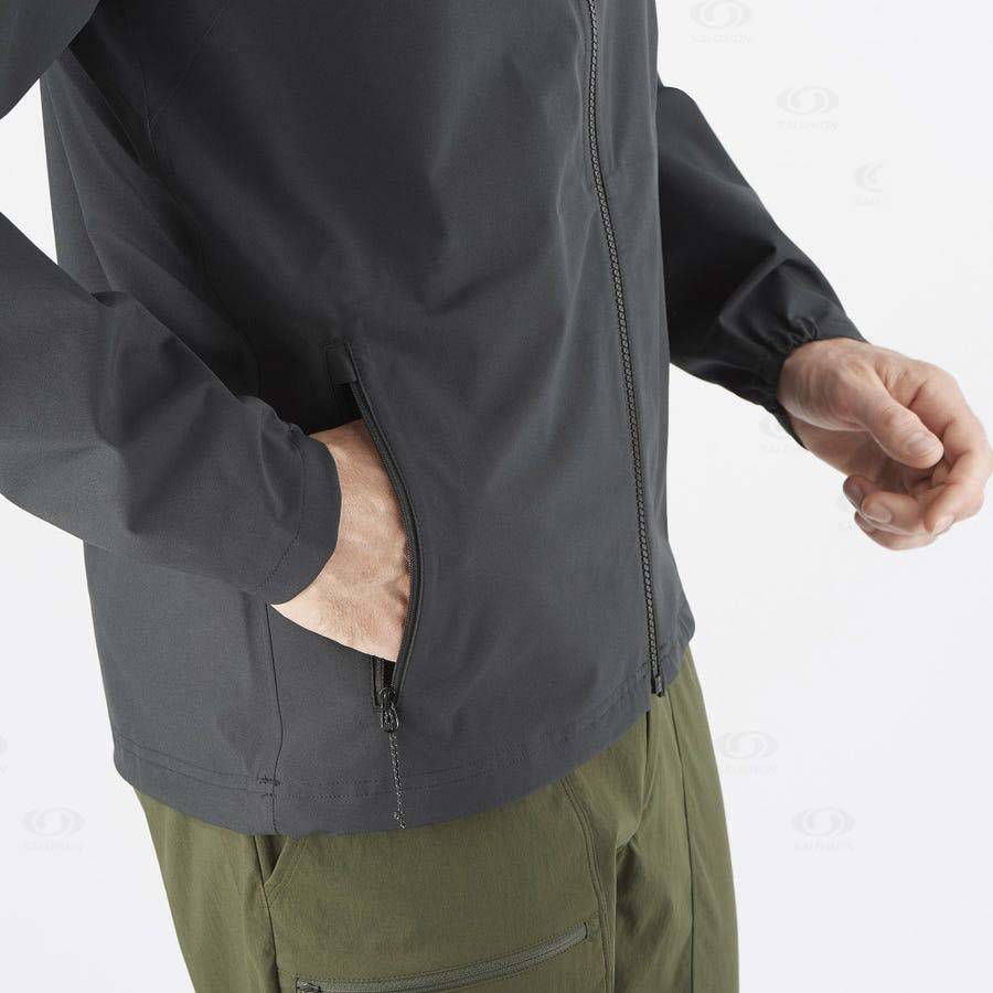 Chaqueta Softshell Salomon Chaquetas ESSENTIAL WATERPROOF 2.5L Hombre Negros | MX-O1035