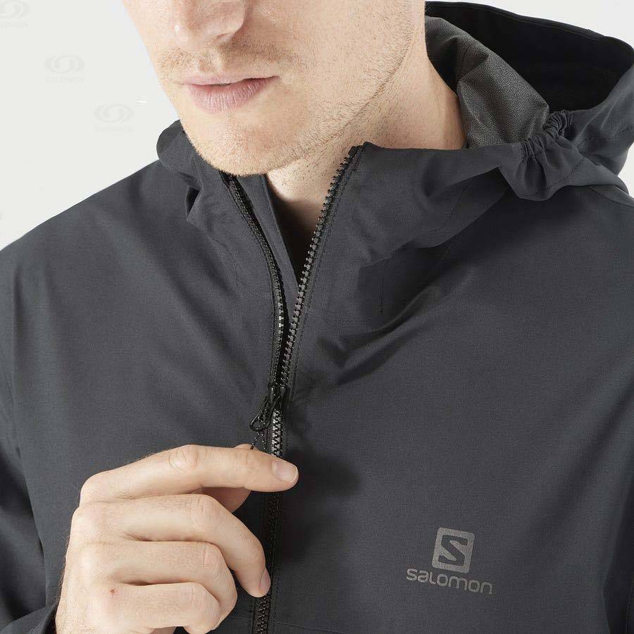 Chaqueta Softshell Salomon Chaquetas ESSENTIAL WATERPROOF 2.5L Hombre Negros | MX-O1035