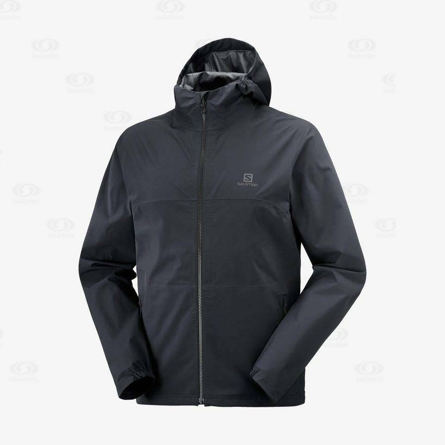 Chaqueta Softshell Salomon Chaquetas ESSENTIAL WATERPROOF 2.5L Hombre Negros | MX-O1035