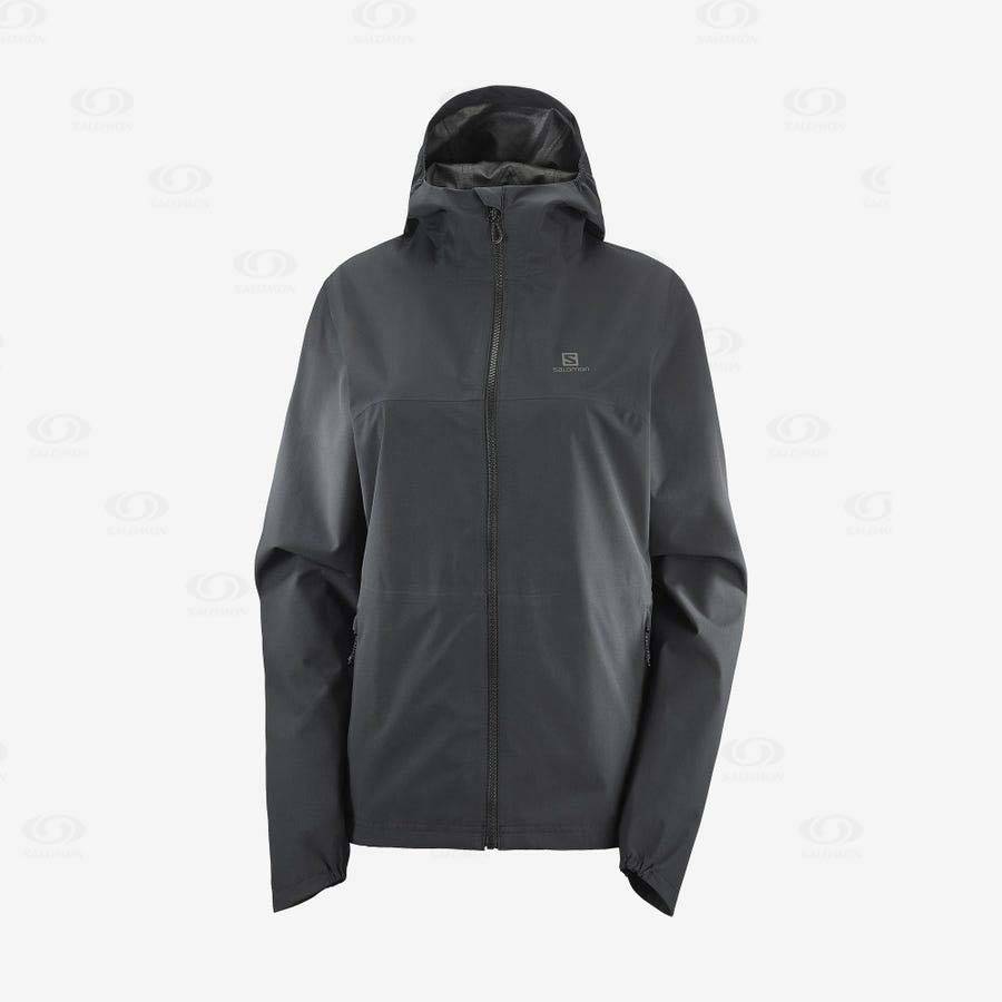 Chaqueta Softshell Salomon Chaquetas ESSENTIAL WATERPROOF 2.5L Mujer Negros | MX-wO2489