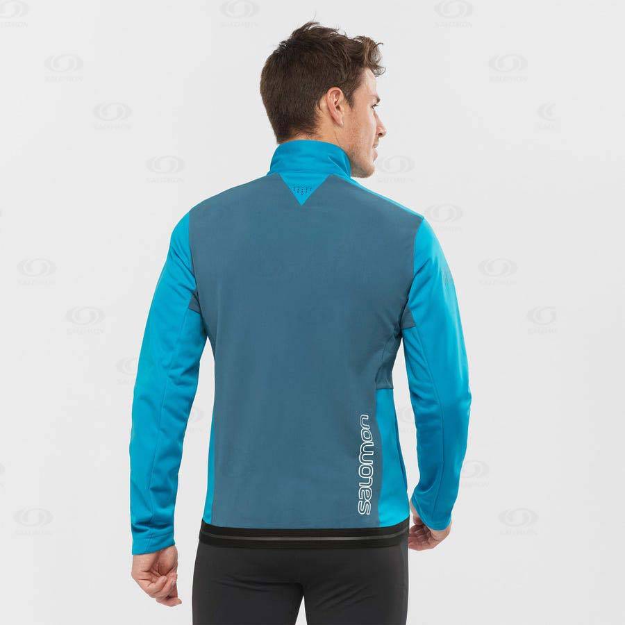 Chaqueta Softshell Salomon Chaquetas GORE TEX INFINIUM™ WINDSTOPPER® Hombre Azules | MX-M2553