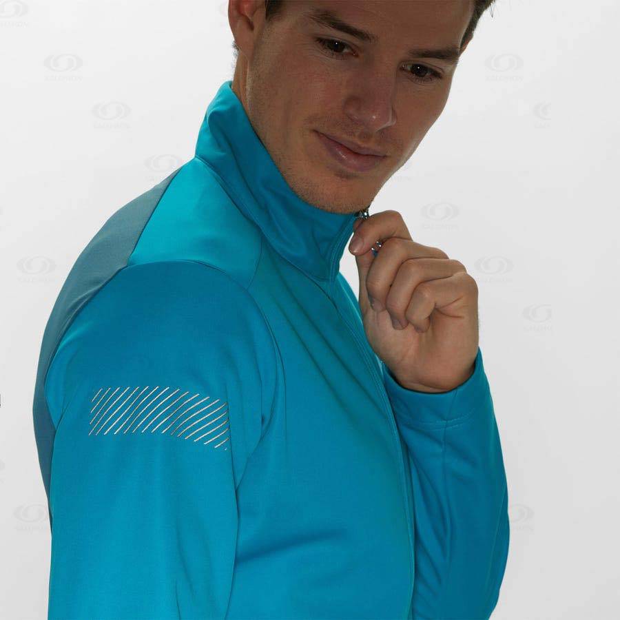 Chaqueta Softshell Salomon Chaquetas GORE TEX INFINIUM™ WINDSTOPPER® Hombre Azules | MX-M2553