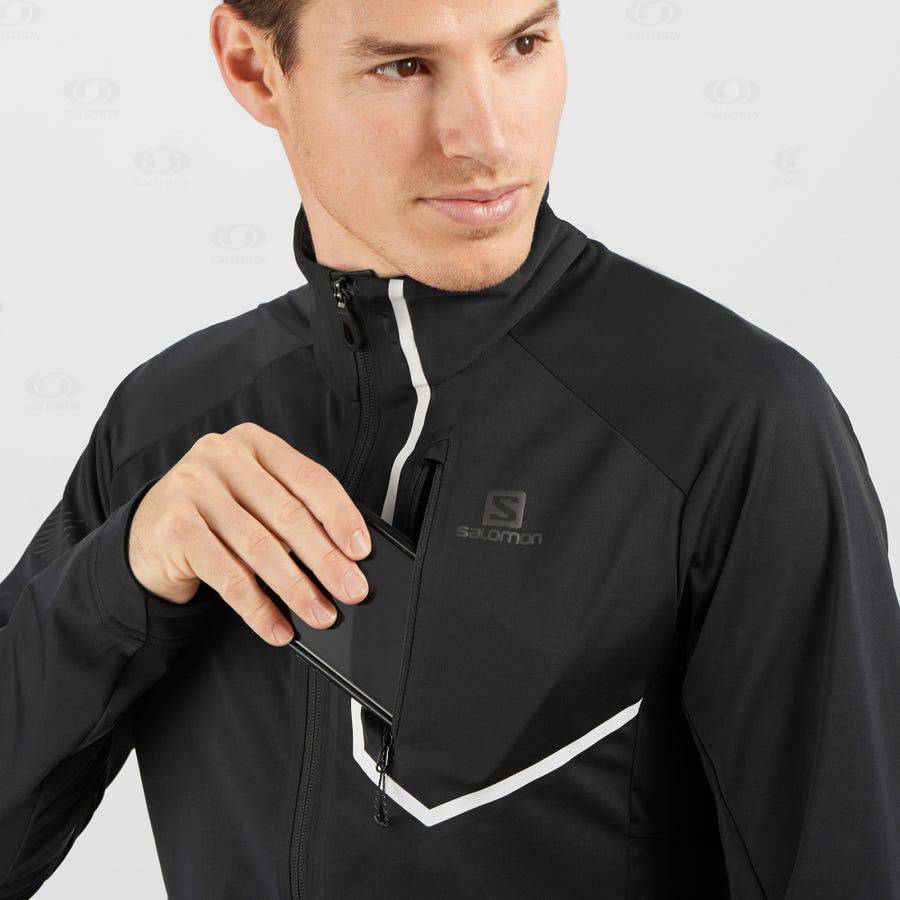 Chaqueta Softshell Salomon Chaquetas GORE-TEX INFINIUM™ WINDSTOPPER® PRO Hombre Negros | MX-W1320