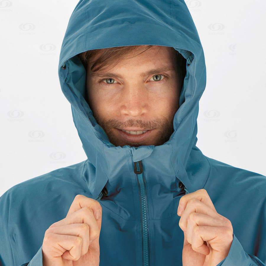 Chaqueta Softshell Salomon Chaquetas GRAVITY GORE-TEX ANORAK Hombre Azules | MX-L2327