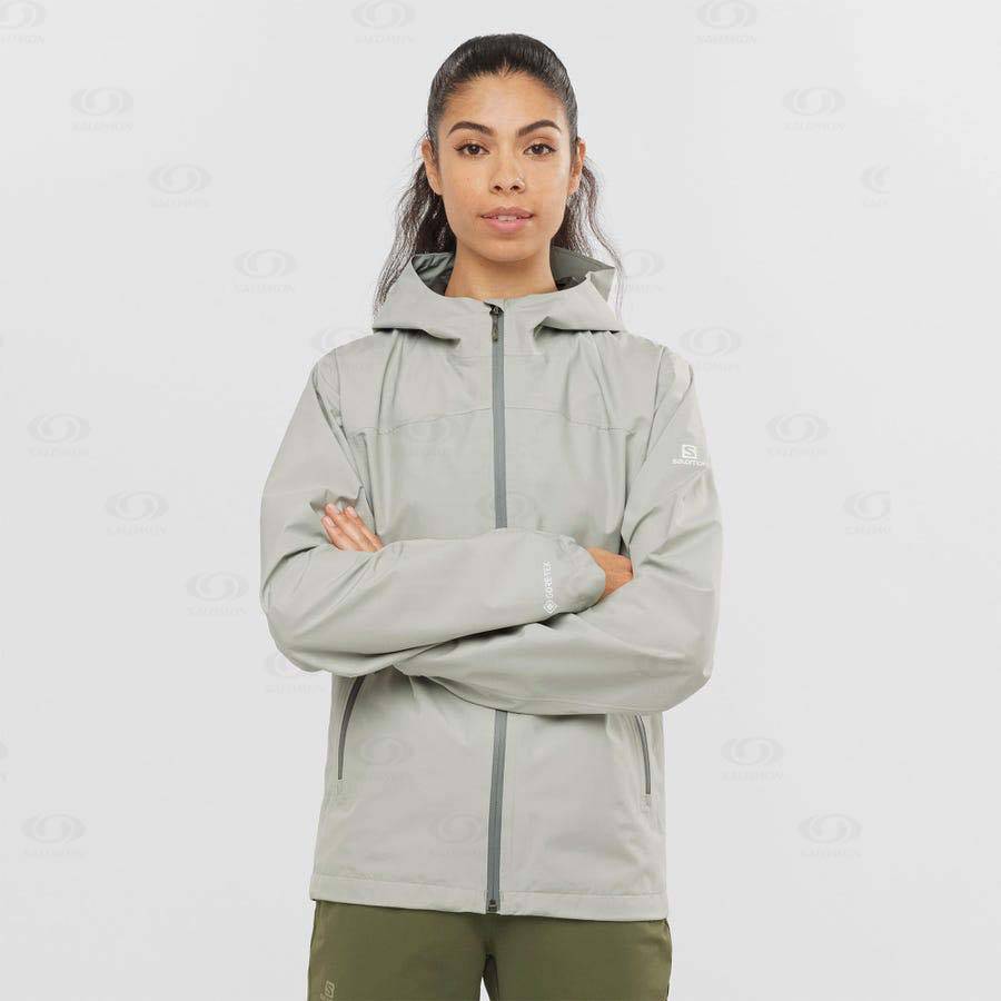 Chaqueta Softshell Salomon Chaquetas OUTLINE GORE-TEX 2.5L Mujer Blancos | MX-A1521