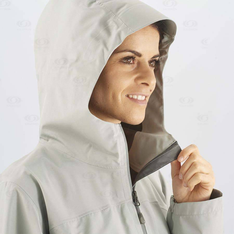 Chaqueta Softshell Salomon Chaquetas OUTLINE GORE-TEX 2.5L Mujer Blancos | MX-A1521