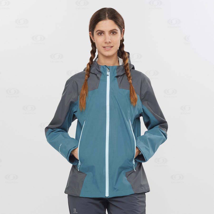 Chaqueta Softshell Salomon Chaquetas OUTLINE GORE-TEX HYBRID Mujer Azules | MX-A2326