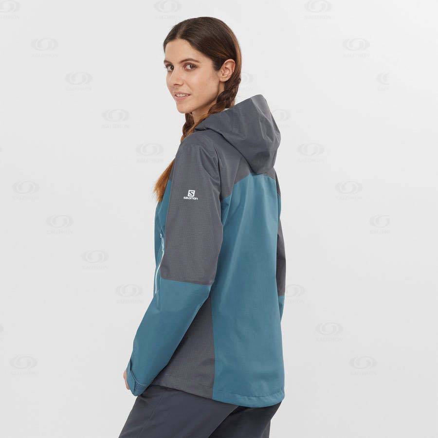 Chaqueta Softshell Salomon Chaquetas OUTLINE GORE-TEX HYBRID Mujer Azules | MX-A2326