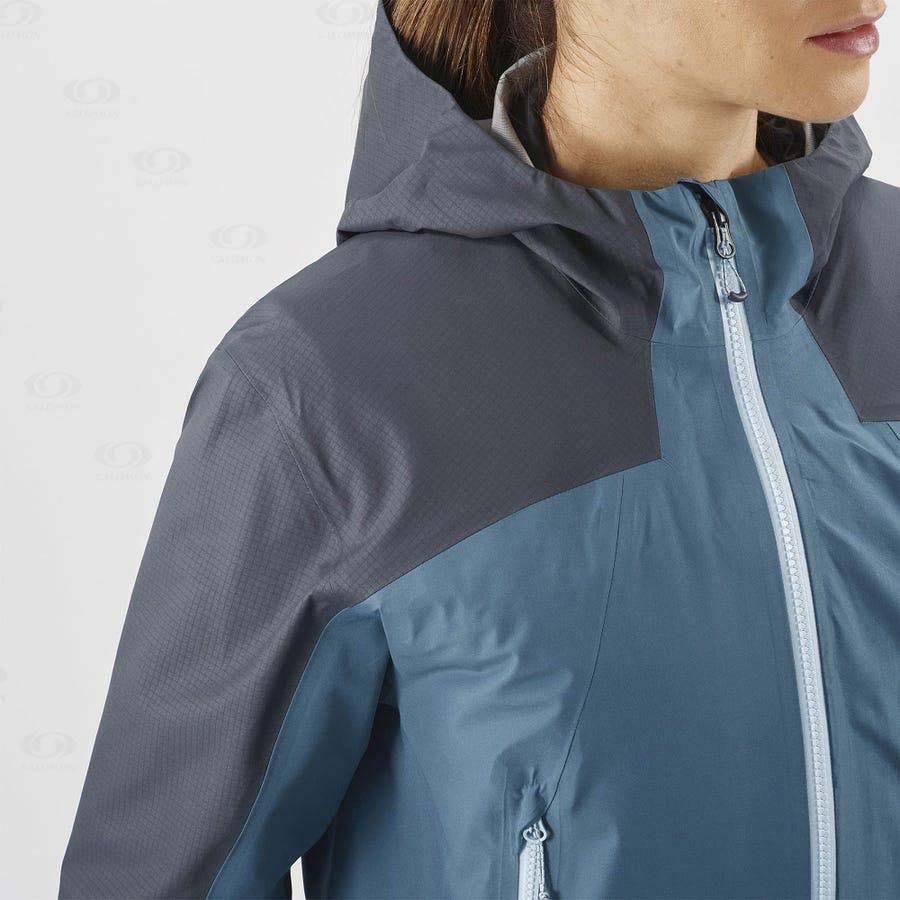 Chaqueta Softshell Salomon Chaquetas OUTLINE GORE-TEX HYBRID Mujer Azules | MX-A2326