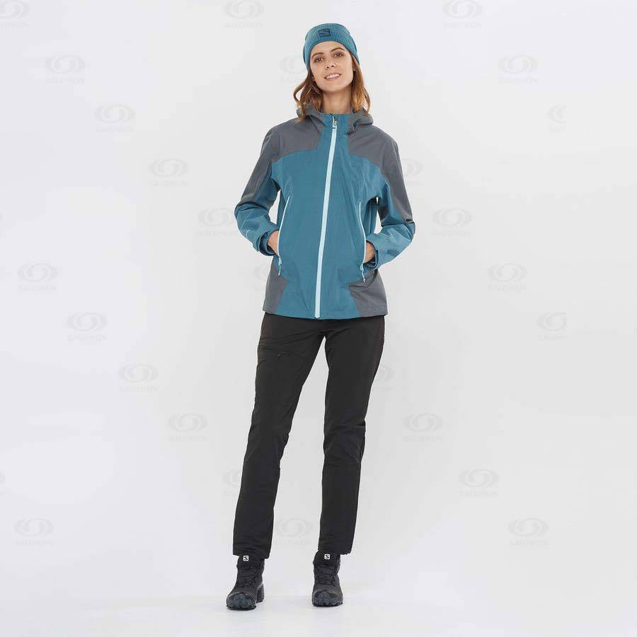 Chaqueta Softshell Salomon Chaquetas OUTLINE GORE-TEX HYBRID Mujer Azules | MX-A2326