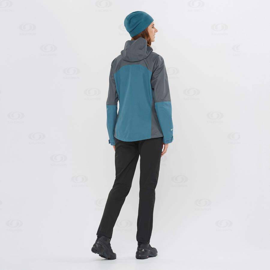 Chaqueta Softshell Salomon Chaquetas OUTLINE GORE-TEX HYBRID Mujer Azules | MX-A2326