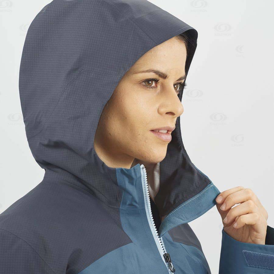 Chaqueta Softshell Salomon Chaquetas OUTLINE GORE-TEX HYBRID Mujer Azules | MX-A2326