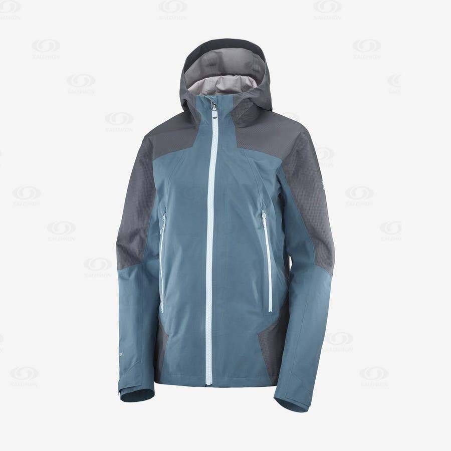 Chaqueta Softshell Salomon Chaquetas OUTLINE GORE-TEX HYBRID Mujer Azules | MX-A2326