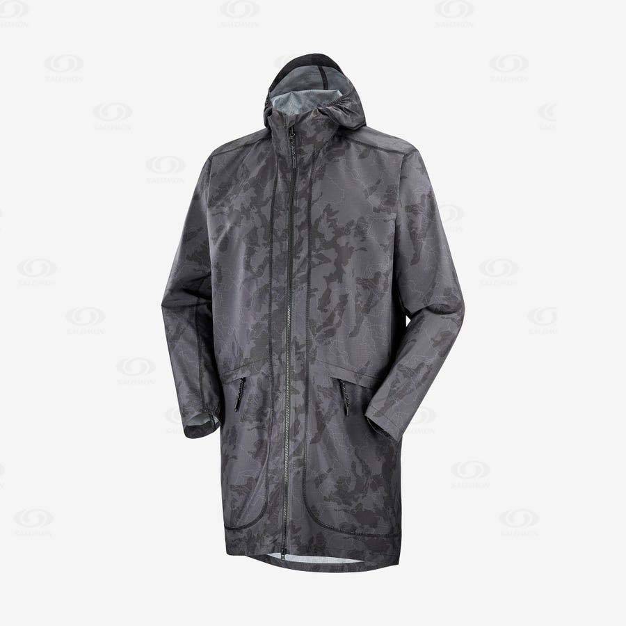 Chaqueta Softshell Salomon Chaquetas OUTLIFE LONG PACKABLE Hombre Negros | MX-A2396