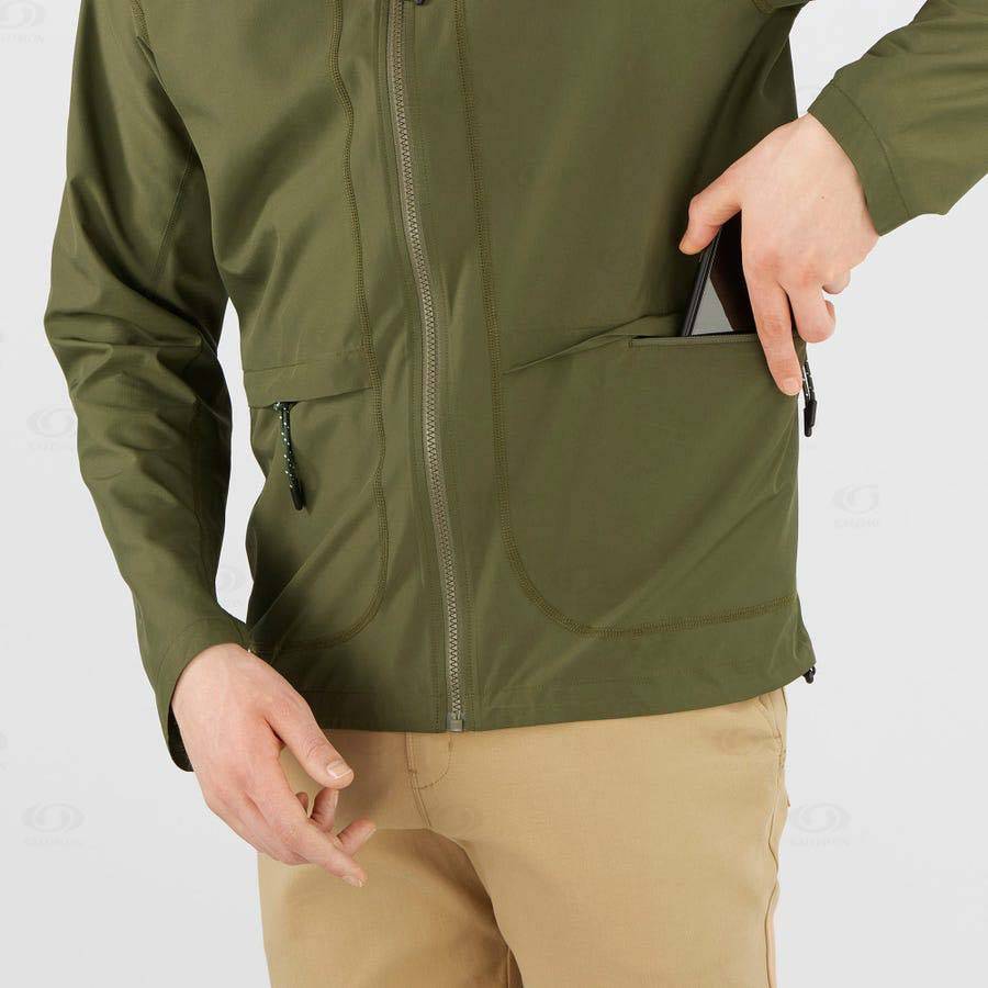 Chaqueta Softshell Salomon Chaquetas OUTLIFE PACKABLE SHELL U Mujer Verde Oliva | MX-M1272