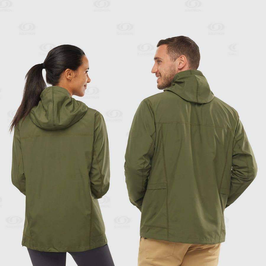 Chaqueta Softshell Salomon Chaquetas OUTLIFE PACKABLE SHELL U Mujer Verde Oliva | MX-M1272