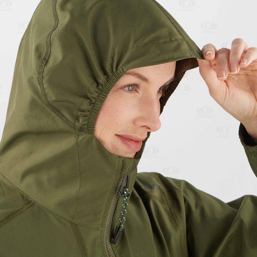 Chaqueta Softshell Salomon Chaquetas OUTLIFE PACKABLE SHELL U Mujer Verde Oliva | MX-M1272